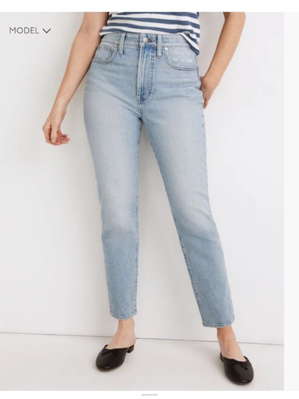 Madewell Curvy Perfect Vintage Jeans Fiore Wash High Rise Comfort Stretch Size25